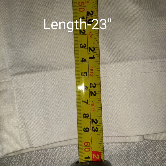 Karen Rogers White Shorts Women's PLUS 22W Stretch Minimalist NWT Belted Pockets - Picture 9 of 16